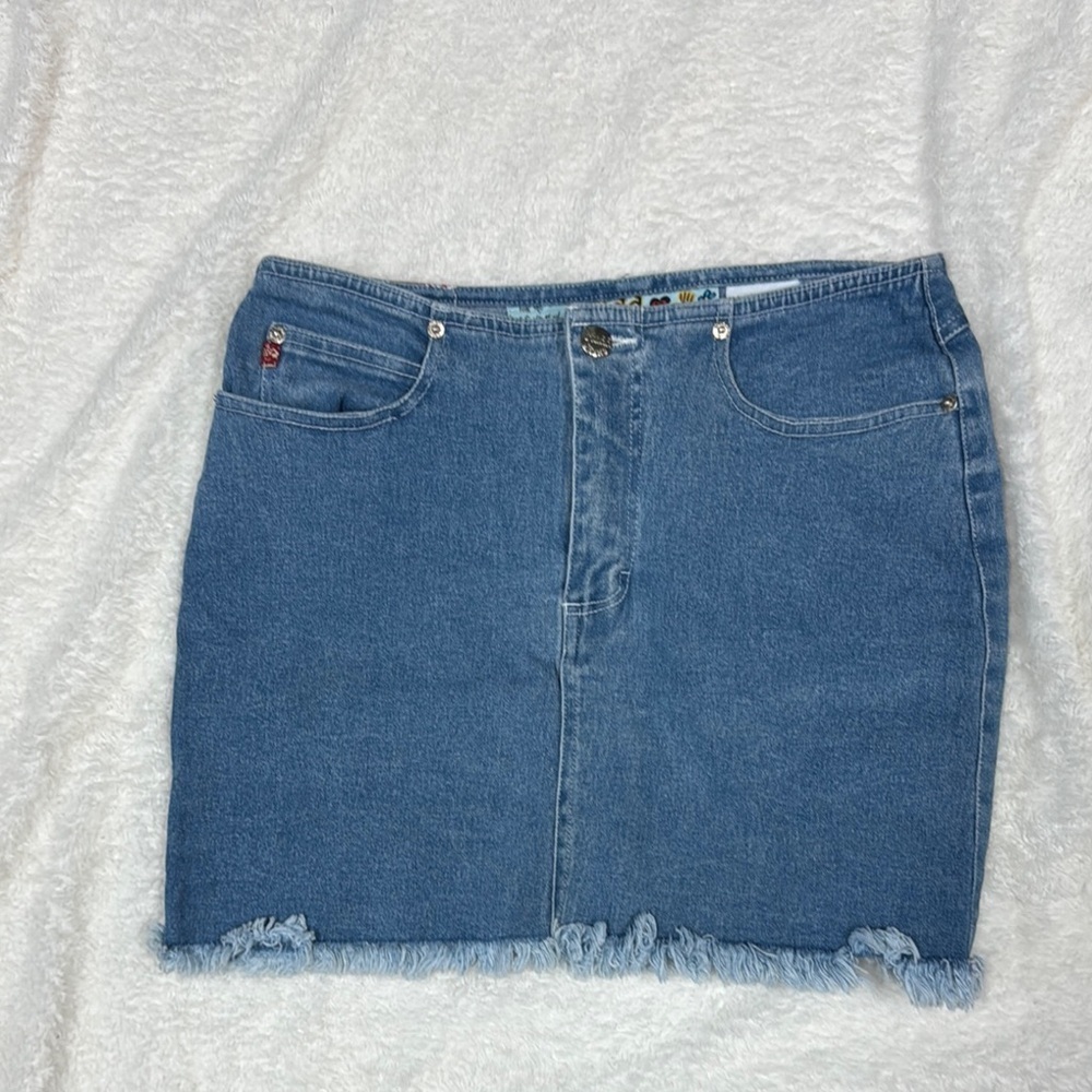 Mudd Blue Y2K mini Jean skirt size 9 - Picture 2 of 5